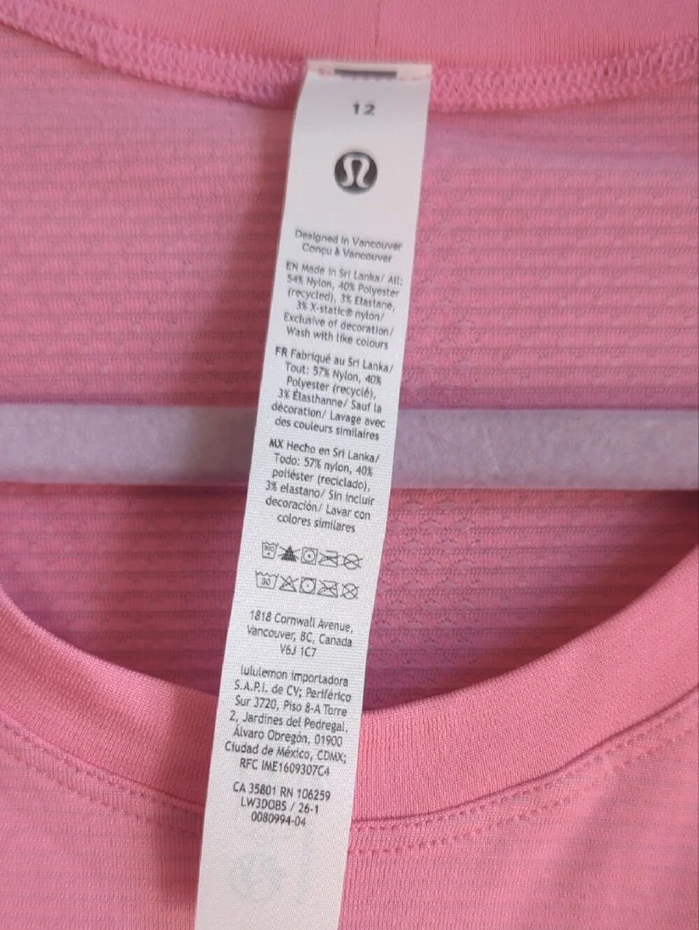 lululemon athletica Pink Swiftly Tech Long-Sleeve Crew Active Top